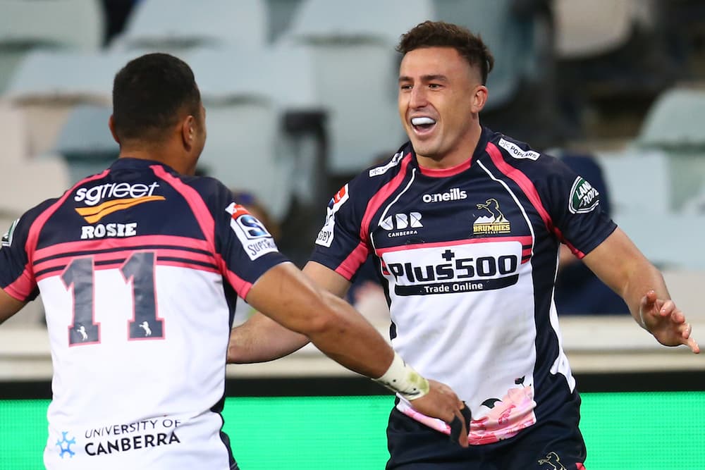 Tom Banks has been in excellent form lately, scoring in the Brumbies 33-0 win against the Sunwolves. Photo: getty
