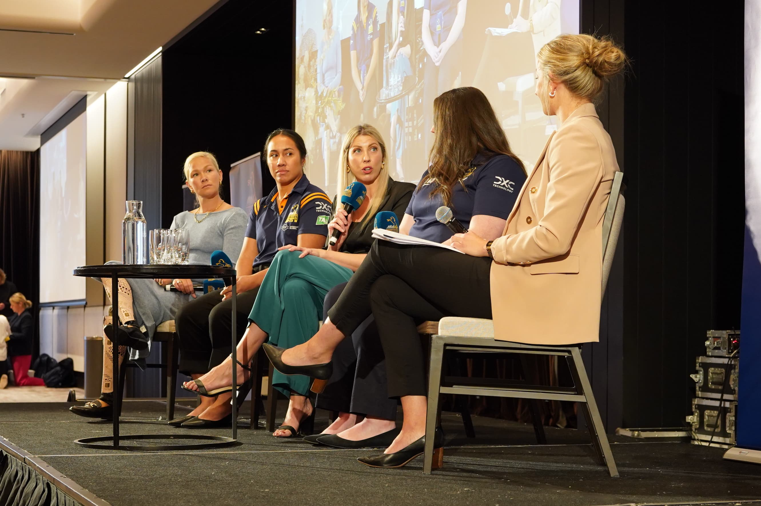 Australian Paralympian Gold Medalist Vanessa Low, Brumbies Super W Vice Captain Tania Naden, WNBL Commentator Carly Wilson and Alana Gattinger ACT Brumbies Super Rugby Team Manager were interviewed by MC Grace Gill-McGrath.