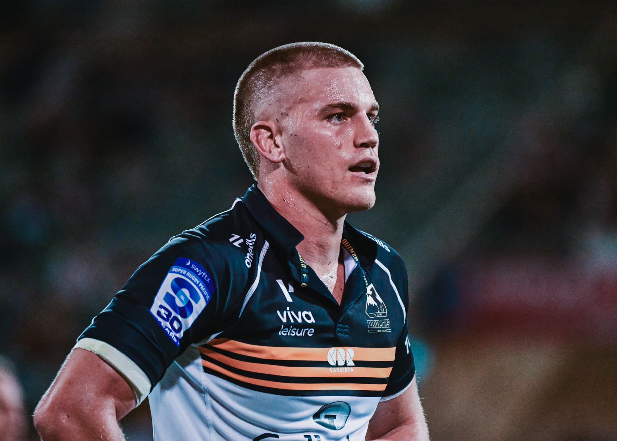 Charlie Cale against the Blues in Round 3 of the Swyftx Super Rugby Pacific 2026 Season | Image by Lachlan Lawson Photography