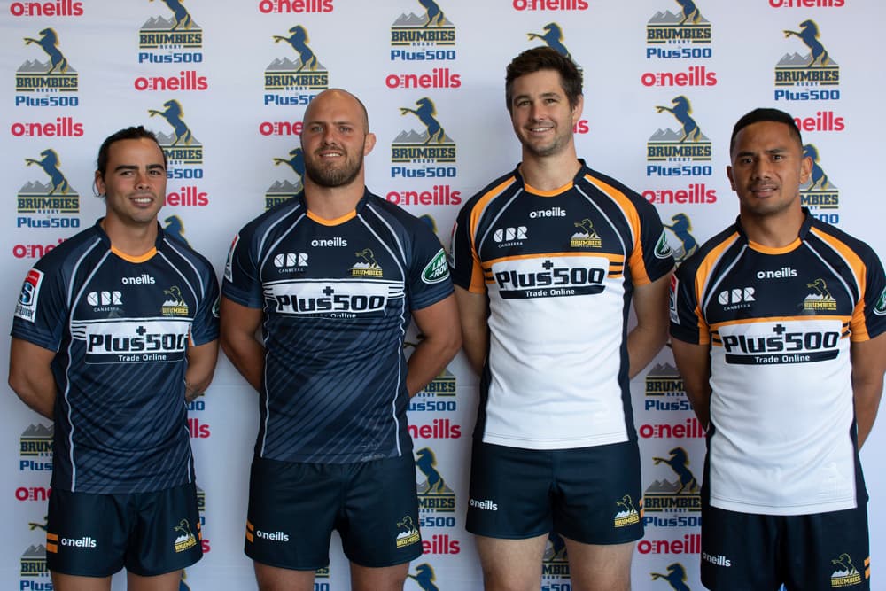 Brumbies boys showing off their new threads.