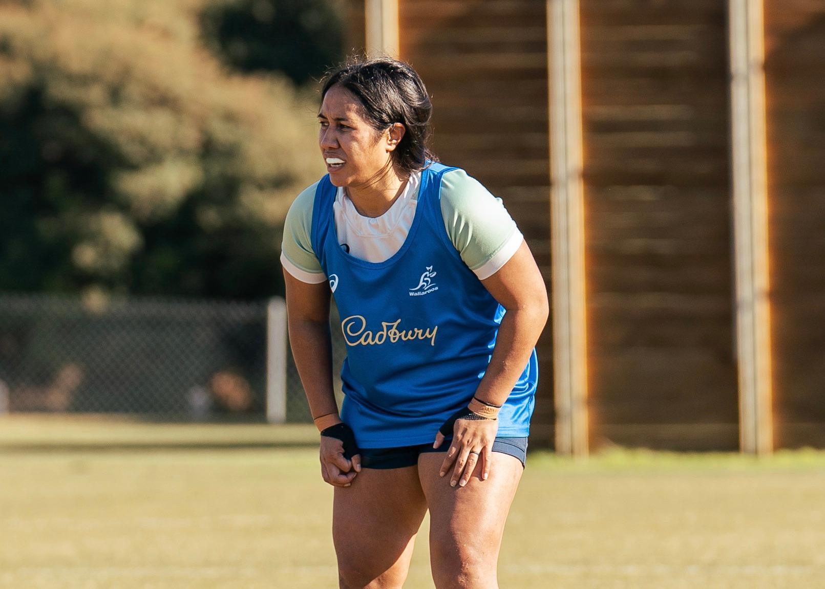 Tania Naden training for the Wallaroos at the AIS, photo by Jack Rowley.