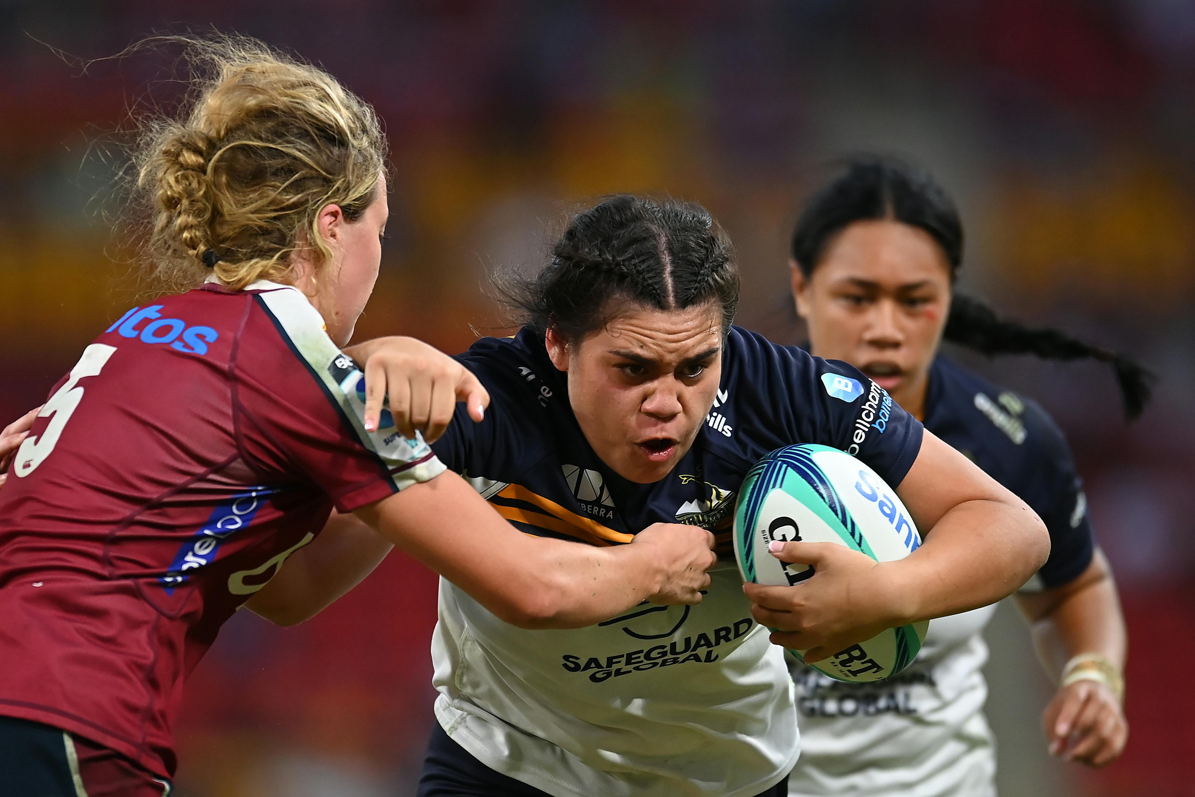 Allana Sikimeti during her Super Rugby Women's match against the Queensland Reds.