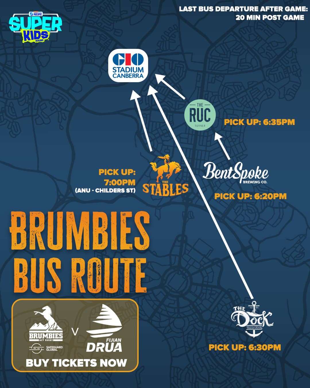 Bus Route: Round 5 vs Drua