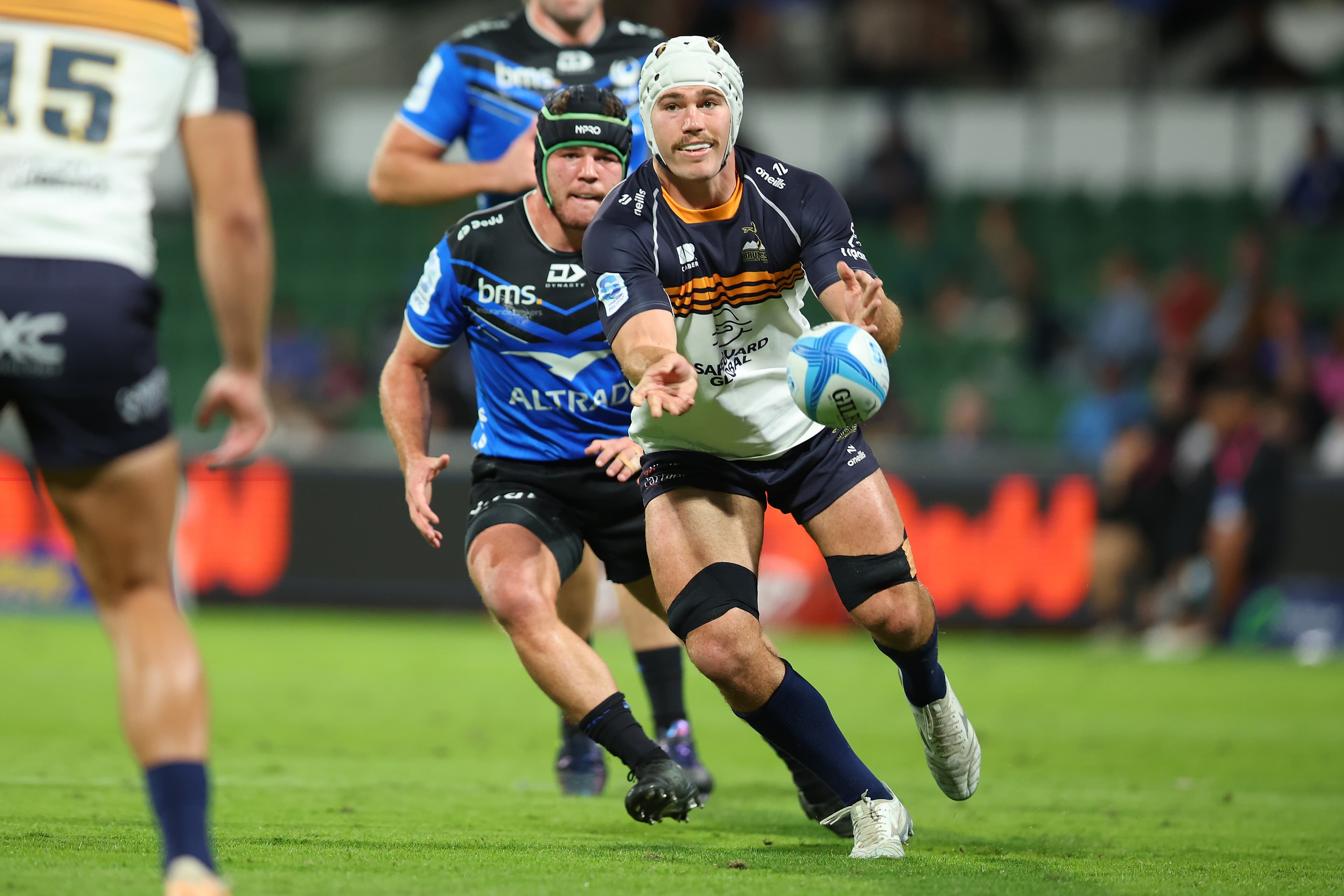 Rory Scott in action for the Brumbies against the Western Force in Round 15 of the Super Rugby Pacific.