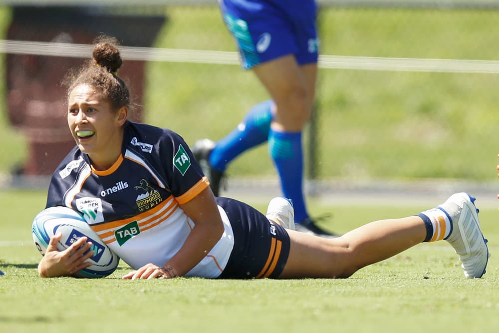 Talei Halo Wilson scoring against the Rebels. Photo: Getty