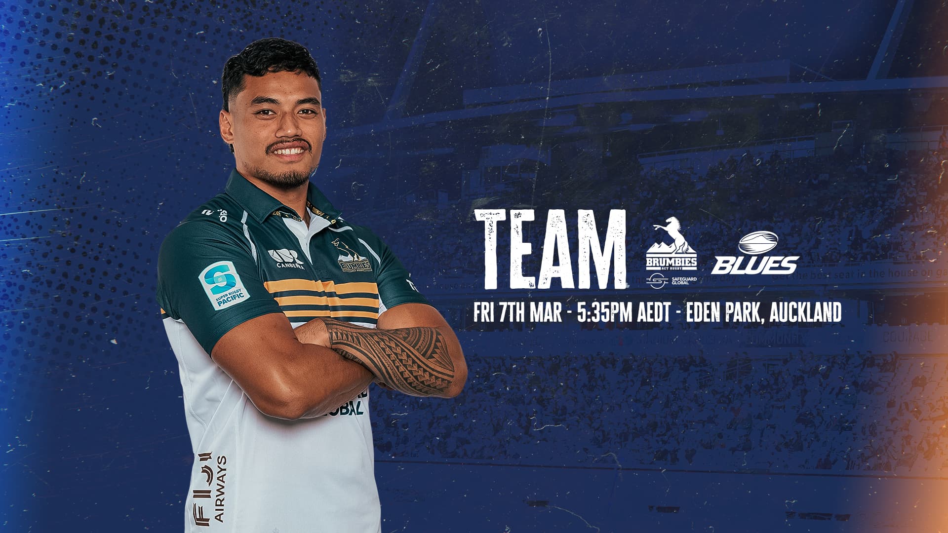 Safeguard Global ACT Brumbies name their team for Round 4 match against the Blues at Eden Park