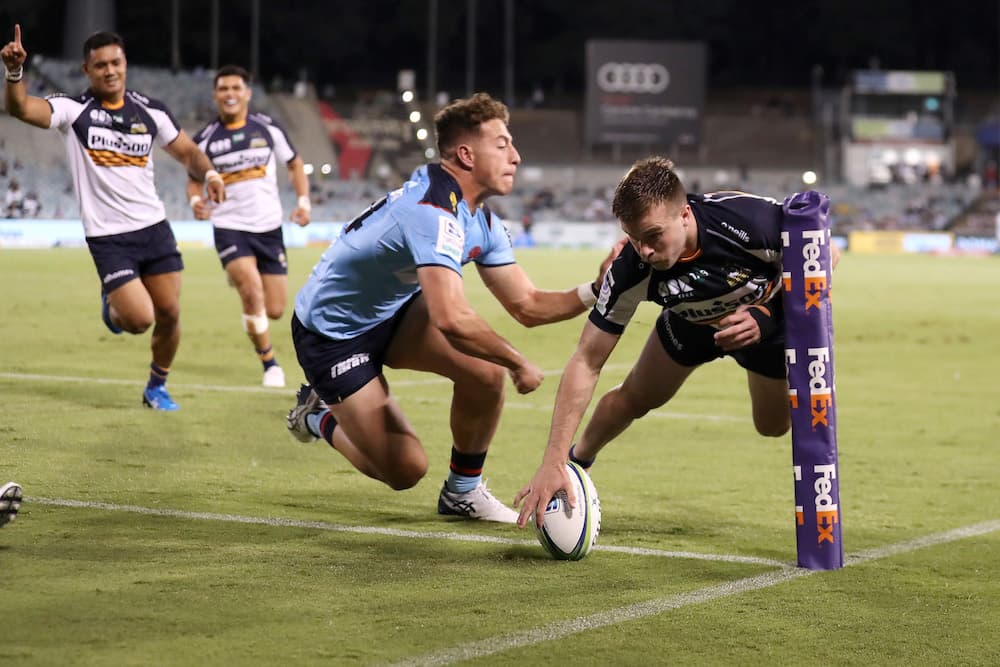 Mack Hansen scored three tries in the historic win against the Waratahs. Photo: Getty Images