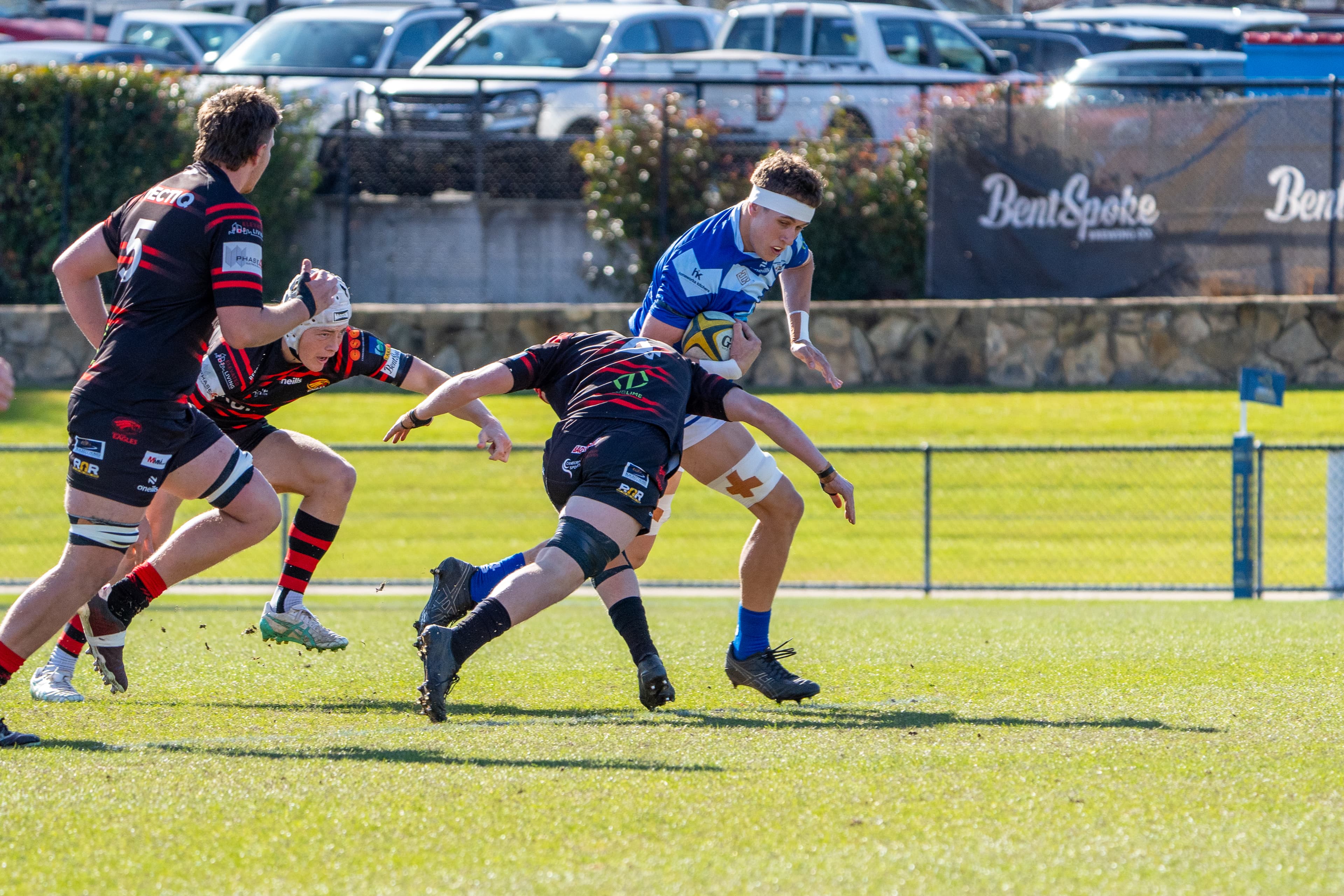 Canberra Royals on the attack in the ACT Vets Colts Cup Elimination Final against Gungahlin Eagles.