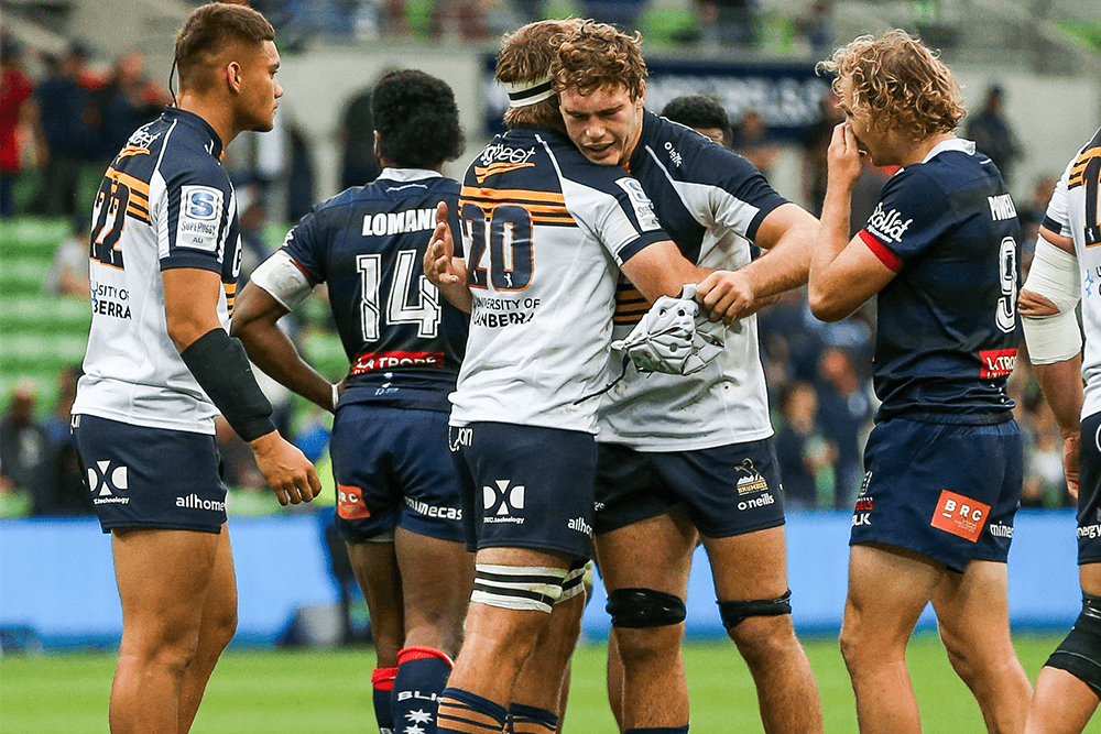 Rory Scott scored his first try in Brumbies colours in the win over the Rebels. Photo: Getty Images