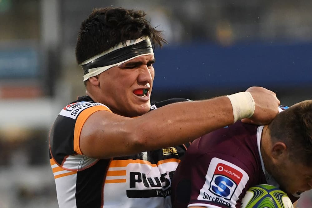 Swain in action against the Reds in Super Rugby. Photo: Getty