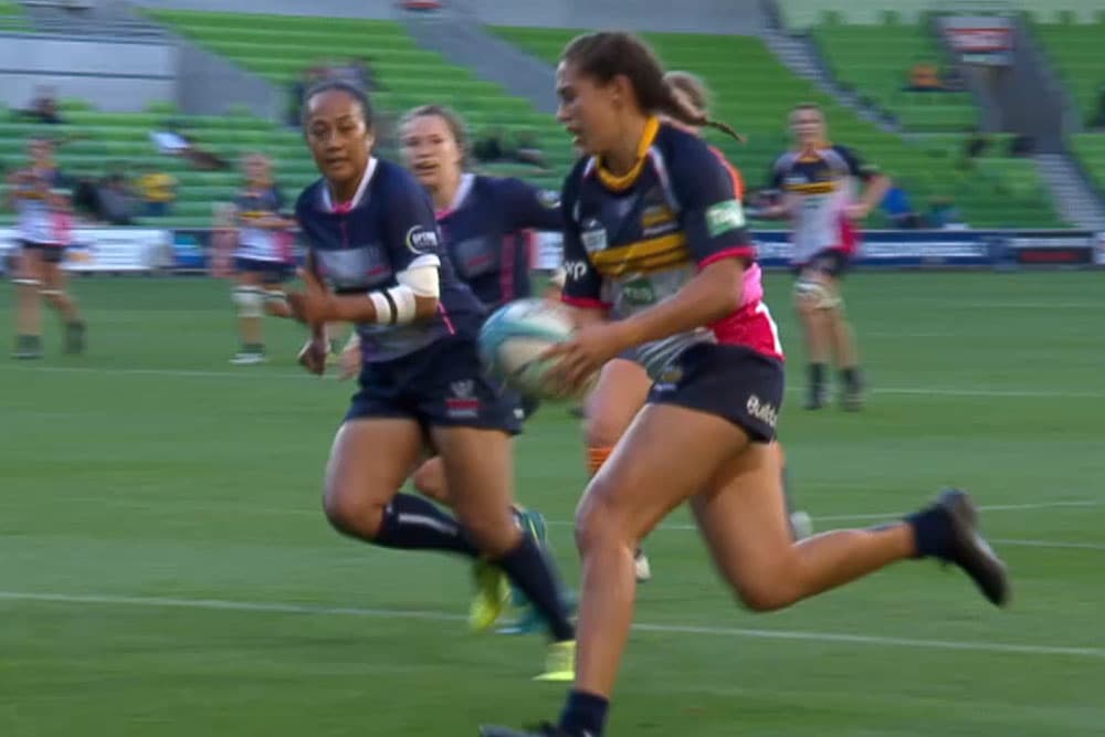 Talei Wilson races away for the Brumbies.