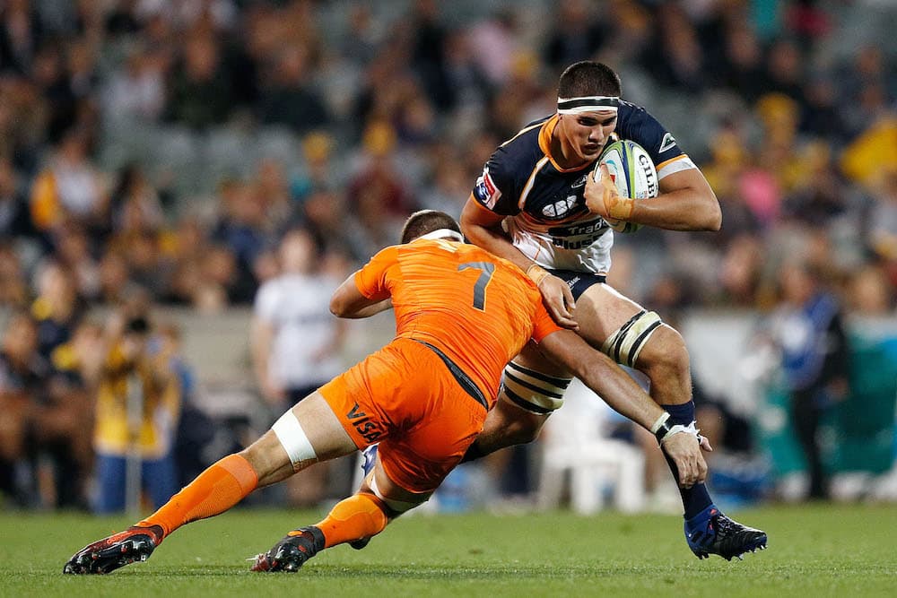 Swain made his Brumbies debut against the Jaguares last season at GIO Stadium.