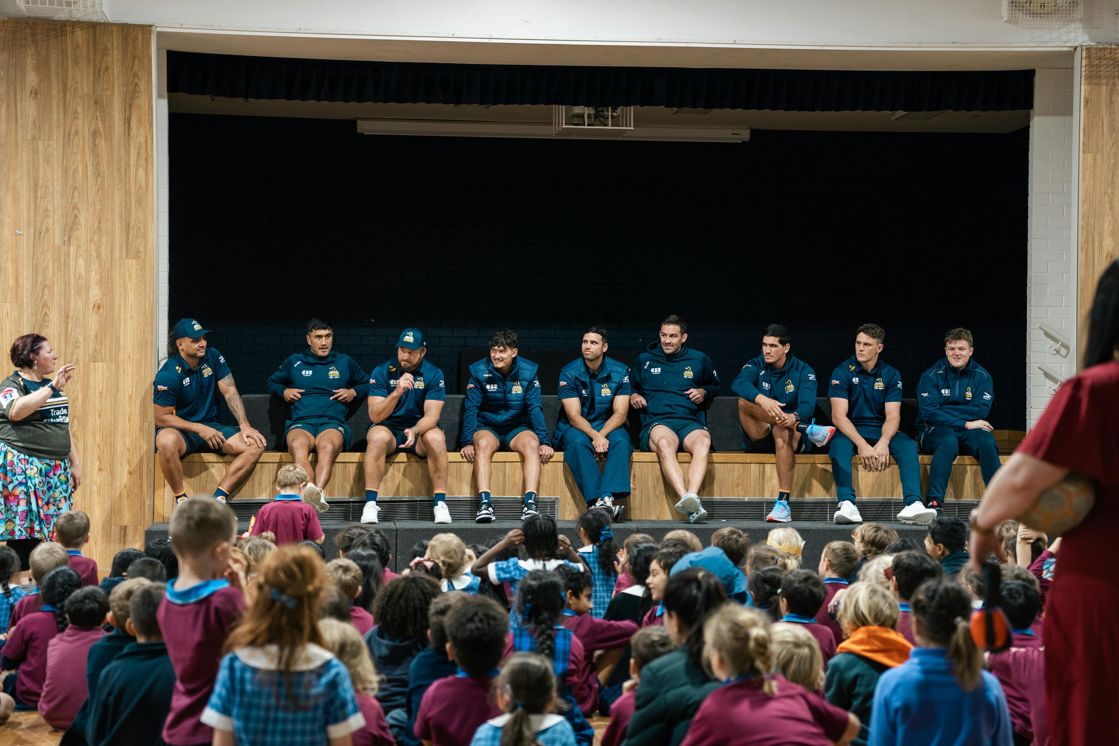 The Brumbies recently dropped into Gold Creek Primary School.