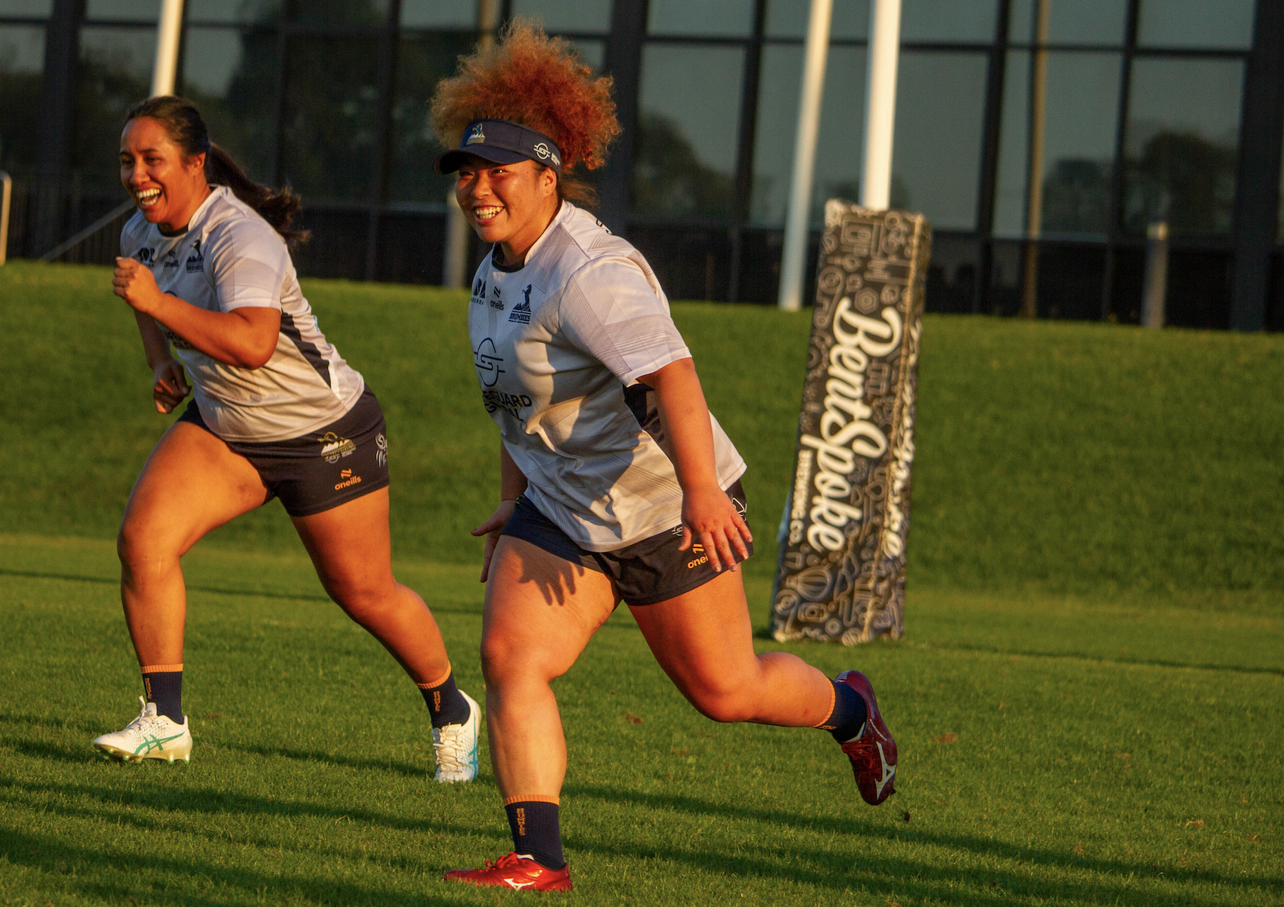 Iroha Kishimoto at Brumbies training before her win against the Reds.