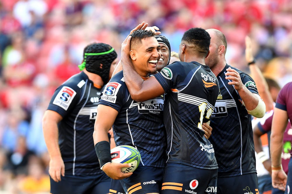 Brown scored a try just six seconds into his Super Rugby debut away to the Reds. Photo: Getty